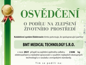 Zpětný odběr vysloužilých výrobků BMT